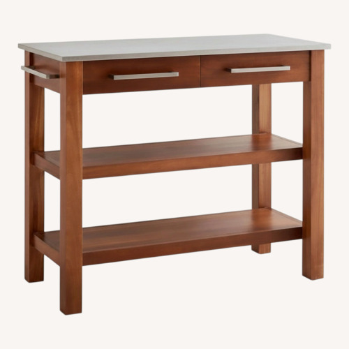 Used West Elm Rustic Kitchen Prep Counter, Acacia for sale on AptDeco