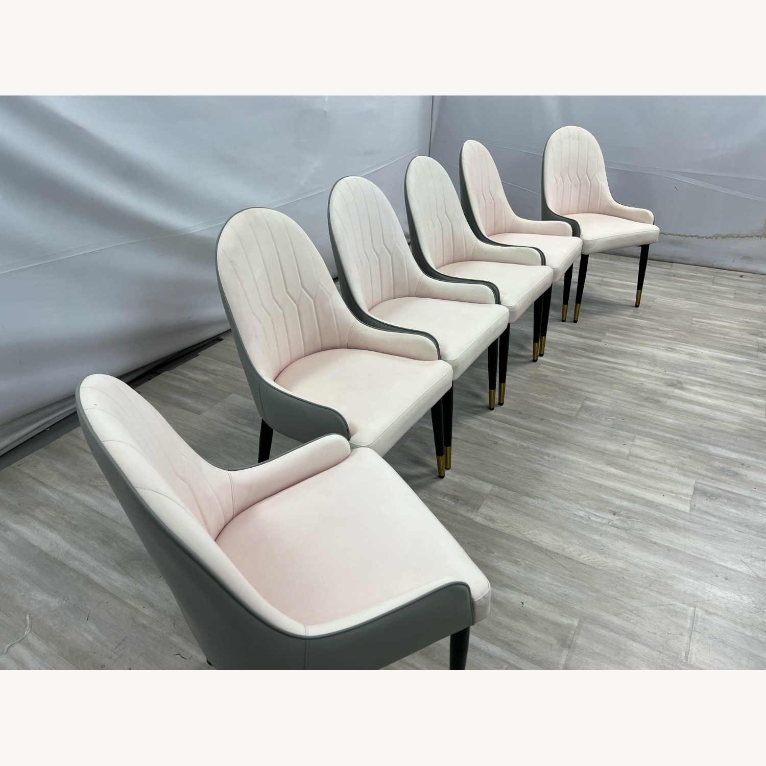 George Oliver Jentree Faux Leather Dining Chairs - image-7