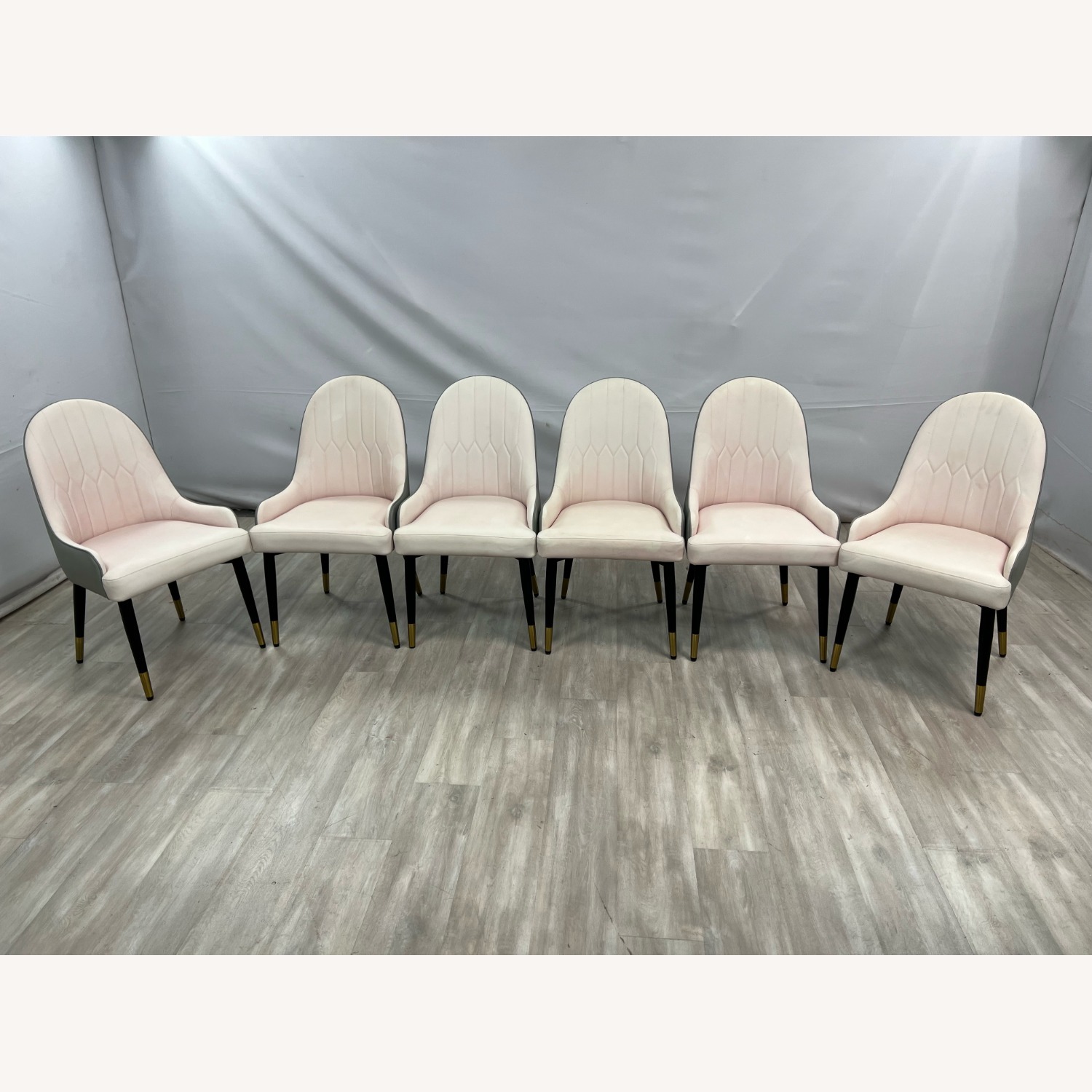 George Oliver Jentree Faux Leather Dining Chairs - image-8