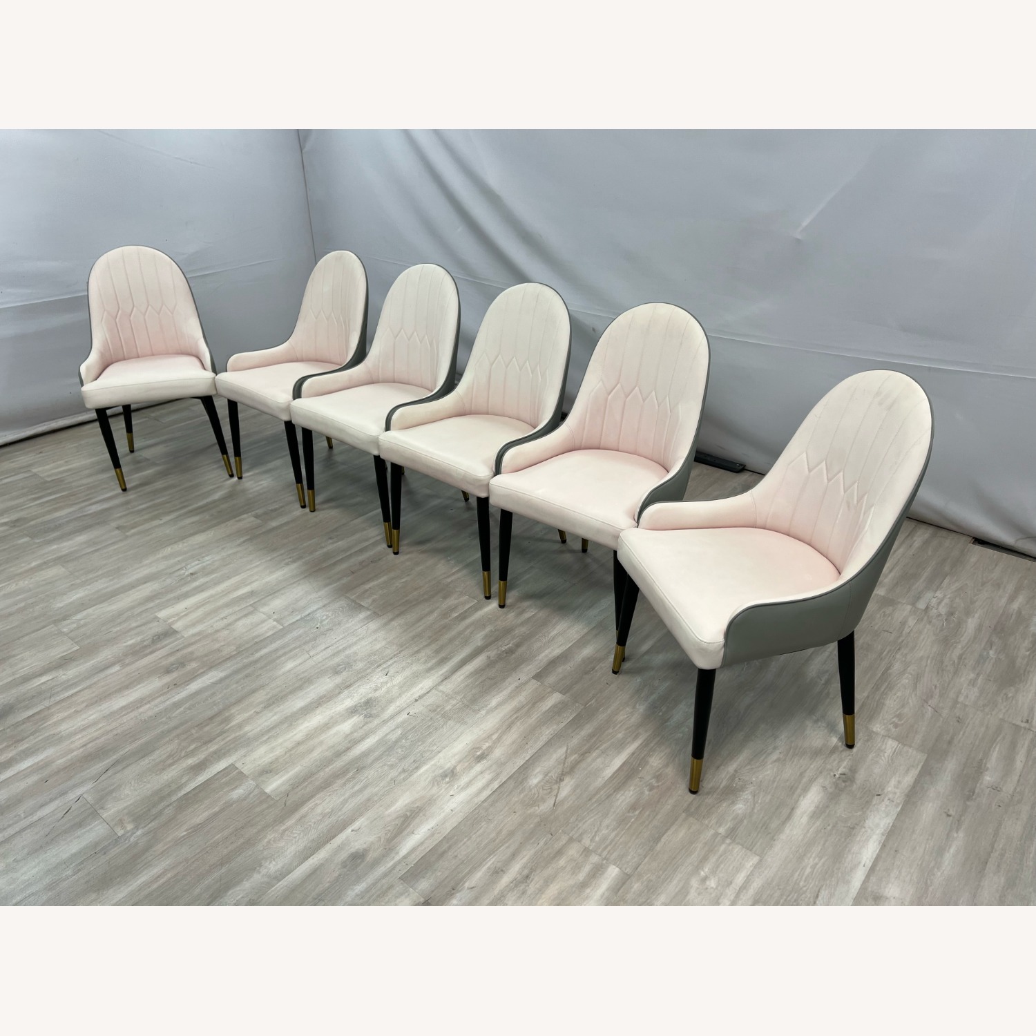 George Oliver Jentree Faux Leather Dining Chairs - image-1