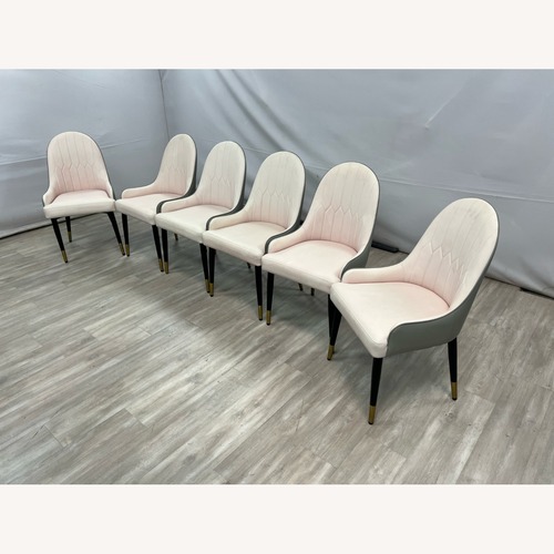 Used George Oliver Jentree Faux Leather Dining Chairs for sale on AptDeco