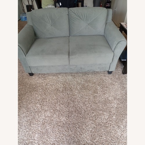 Used Lifestyle Solutions Blue 2 Seater Sofa for sale on AptDeco