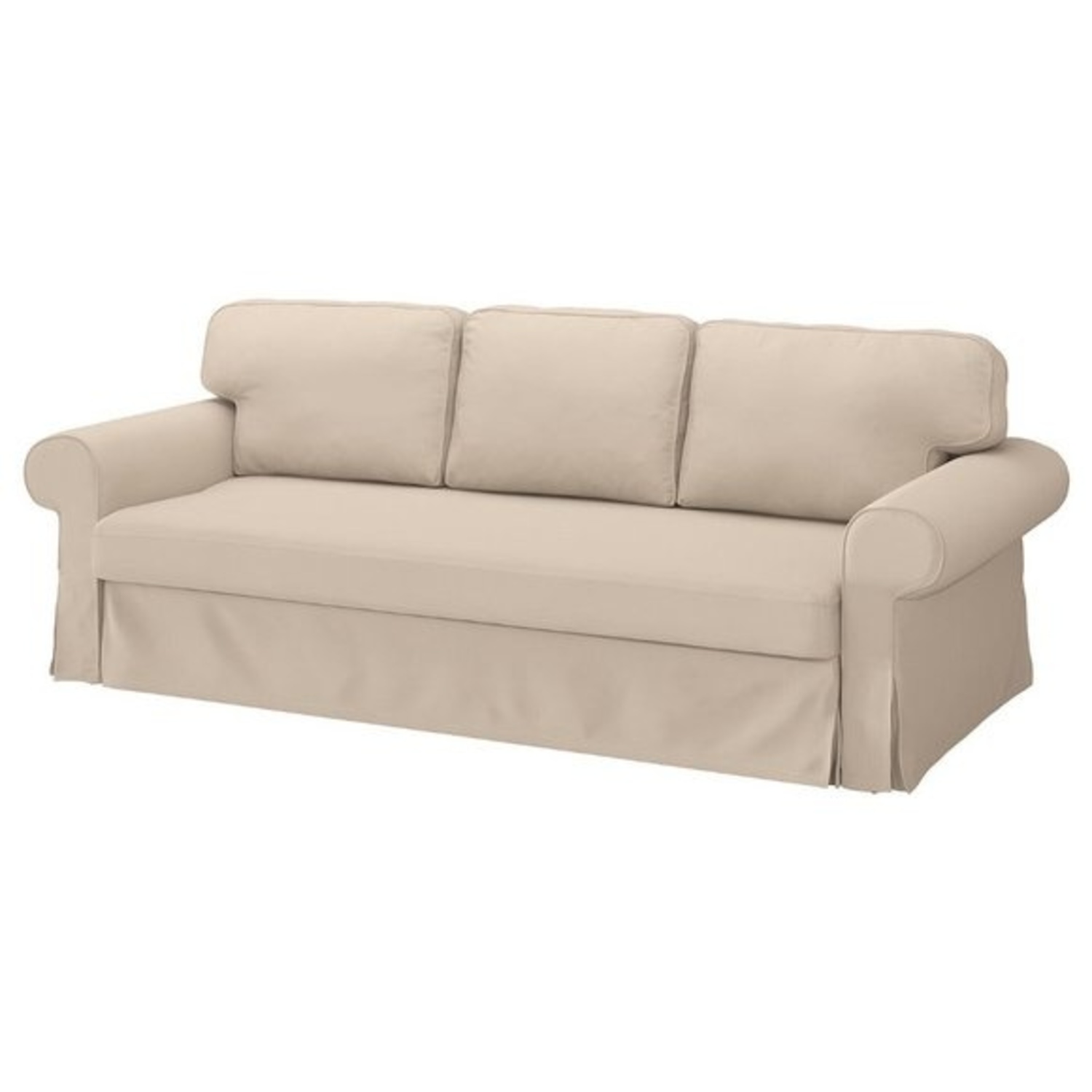 IKEA Natural Fabric Sleeper Sofa - image-8
