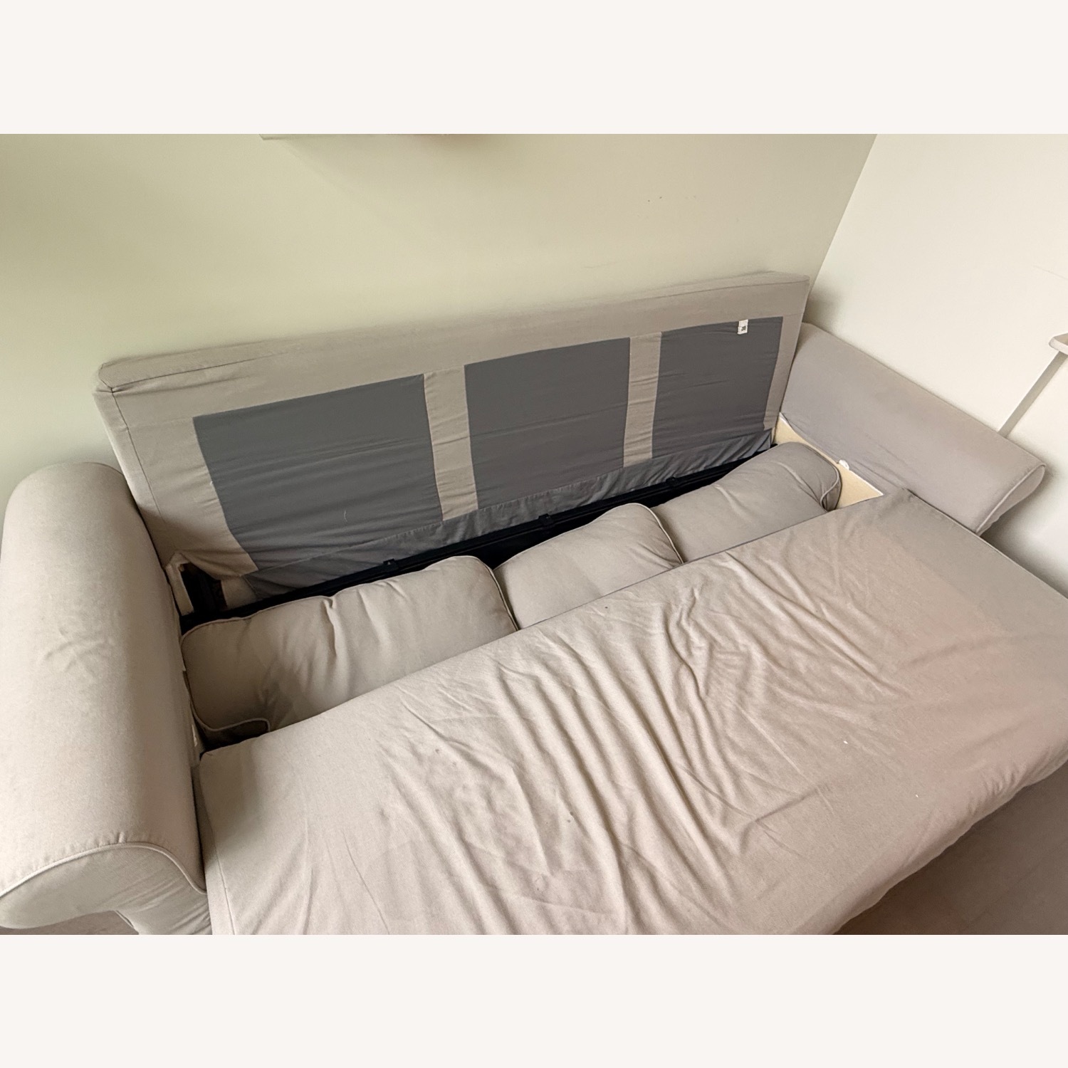 IKEA Natural Fabric Sleeper Sofa - image-5
