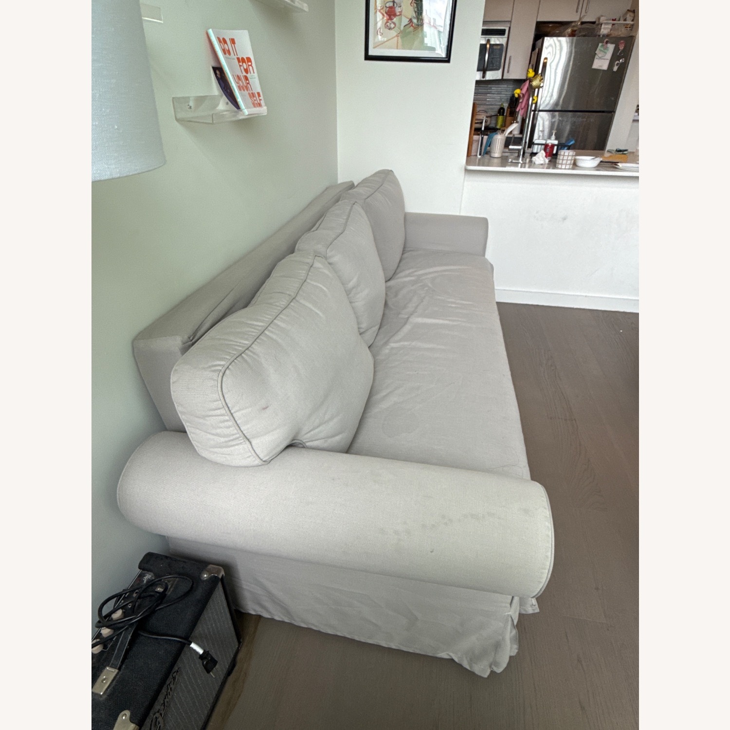 IKEA Natural Fabric Sleeper Sofa - image-4