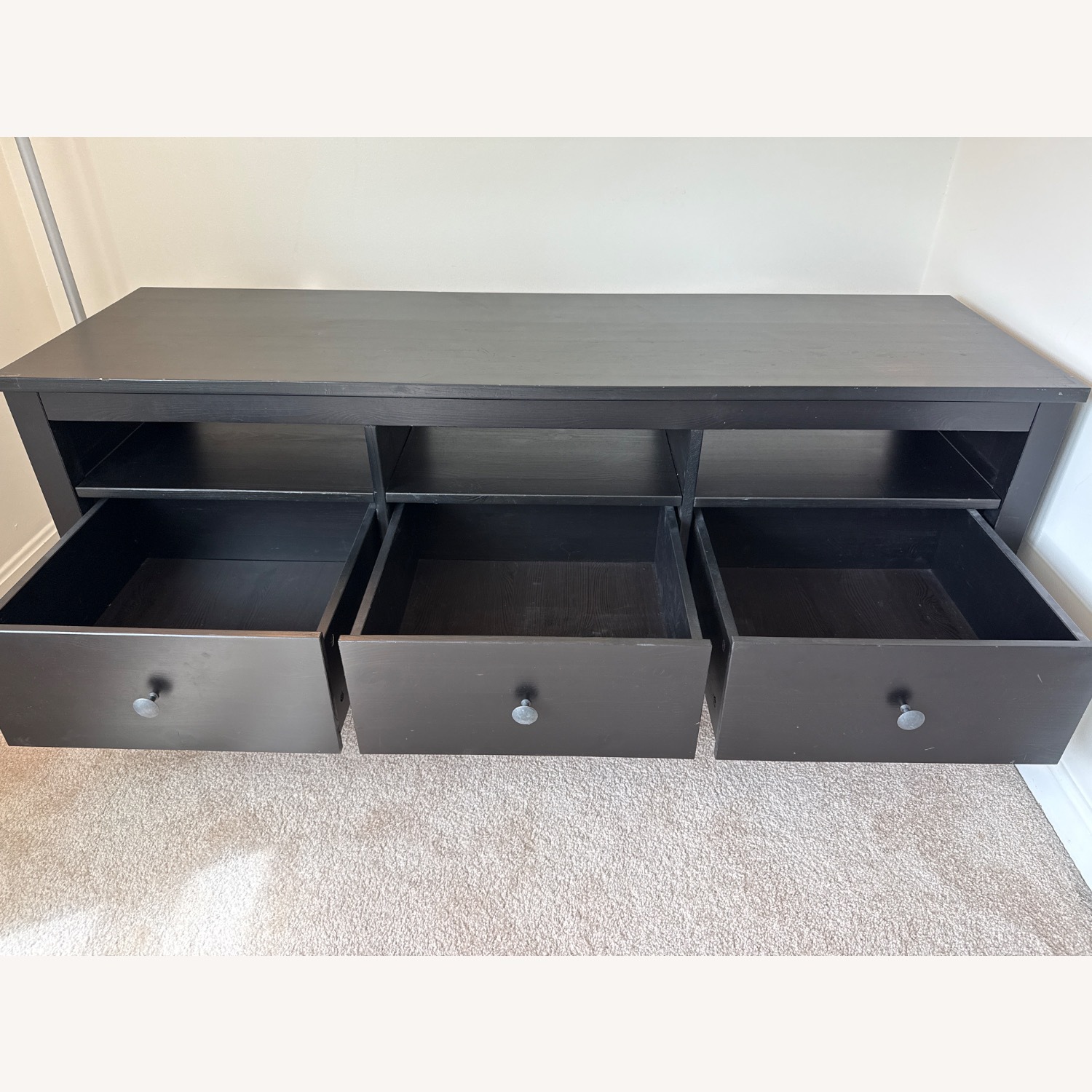 IKEA HEMNES Black Wood Media Storage - image-4