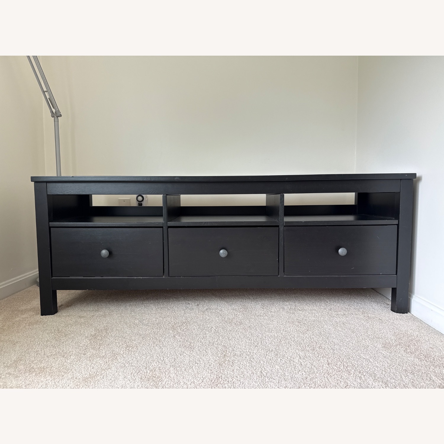 IKEA HEMNES Black Wood Media Storage - image-1