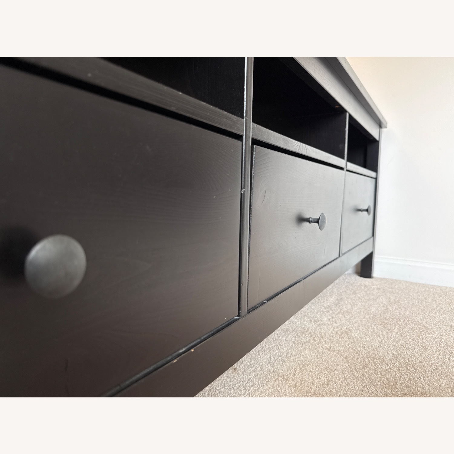 IKEA HEMNES Black Wood Media Storage - image-3