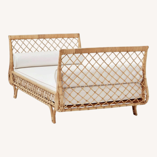 Used Serena & Lily Avalon Natural Rattan Twin Daybed for sale on AptDeco