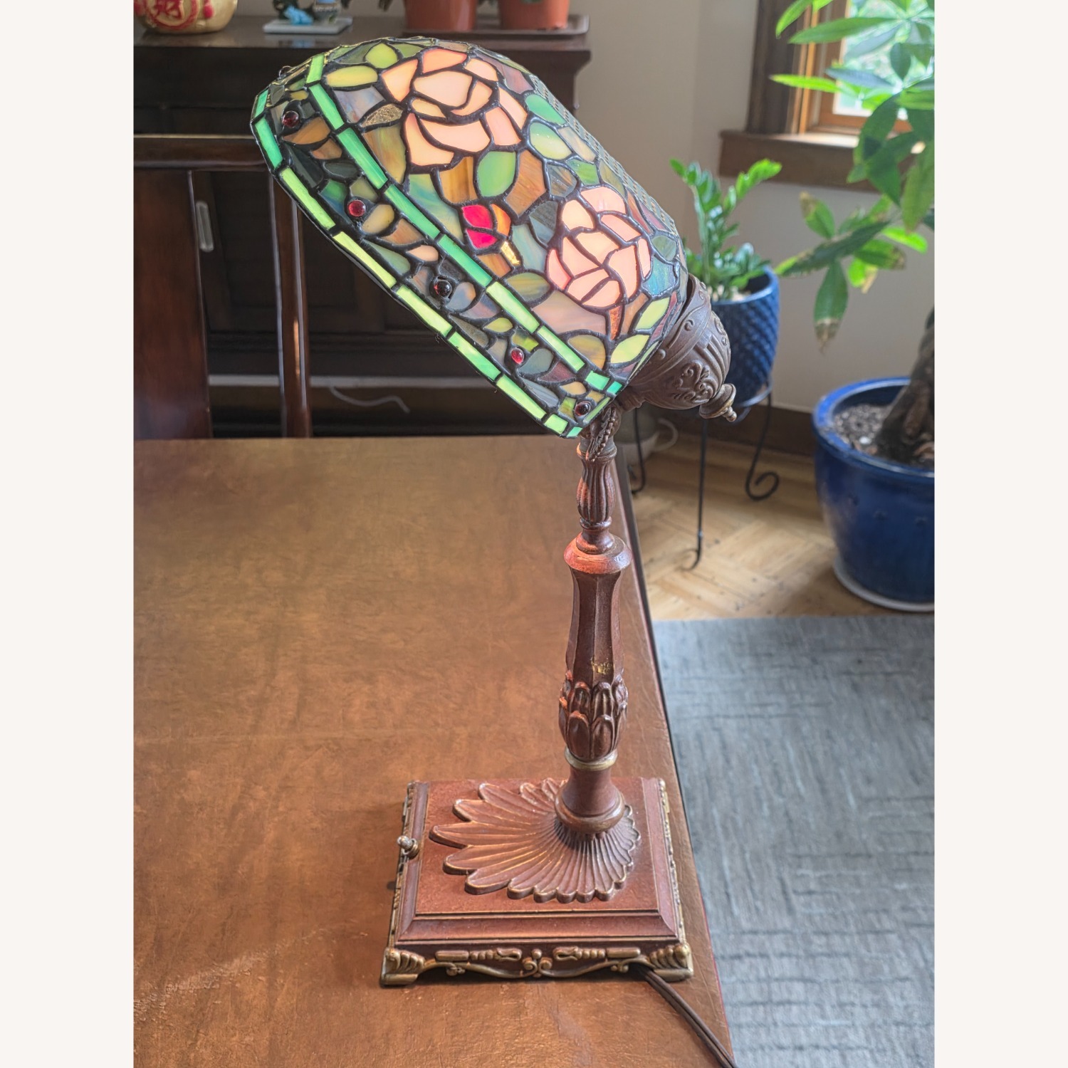 Dark Brown Metal Table Lamp - image-2