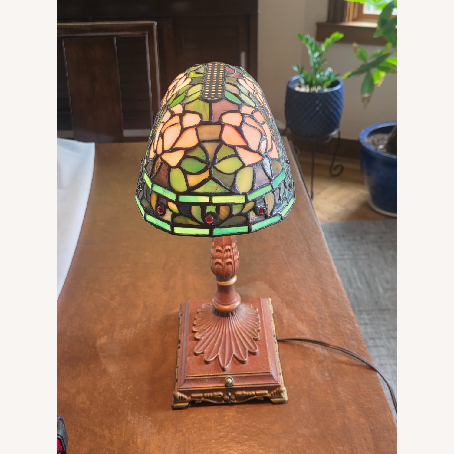 Dark Brown Metal Table Lamp - image-3