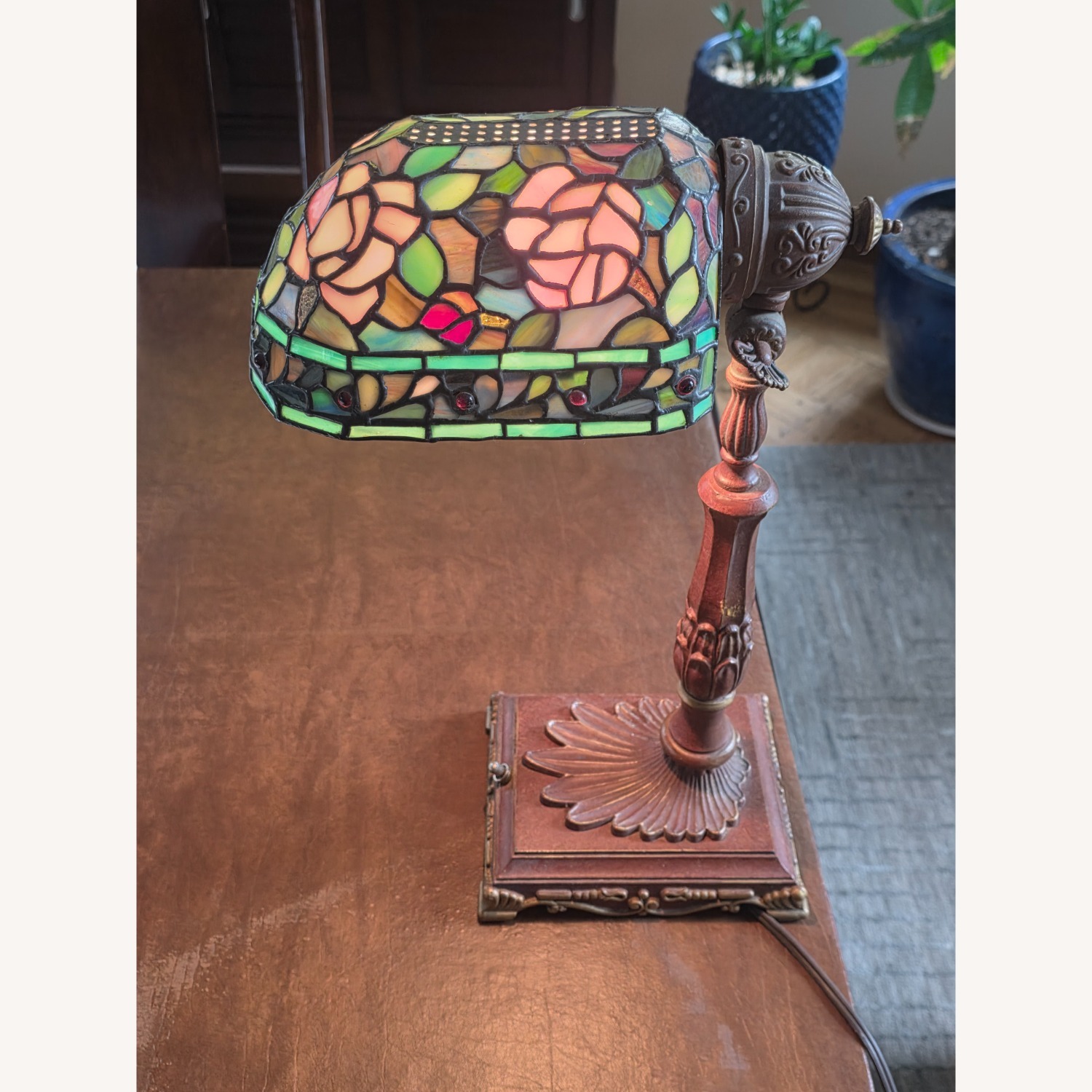 Dark Brown Metal Table Lamp - image-1