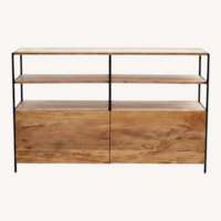 West Elm Mango Industrial Modular Wood Media Storage