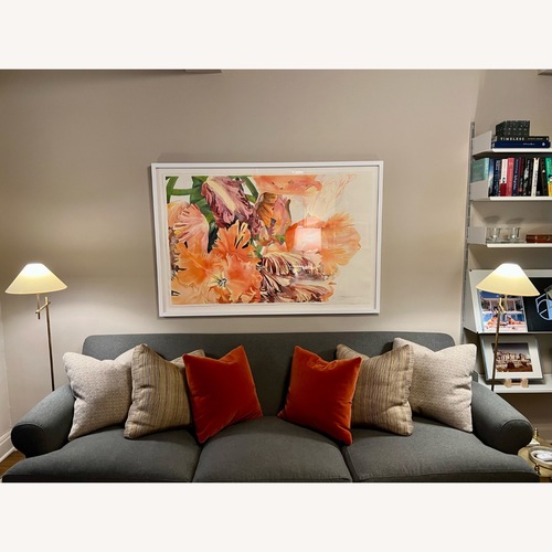 Used Anthropologie Willoughby Dark Gray Fabric 3+ Seater Sofa for sale on AptDeco