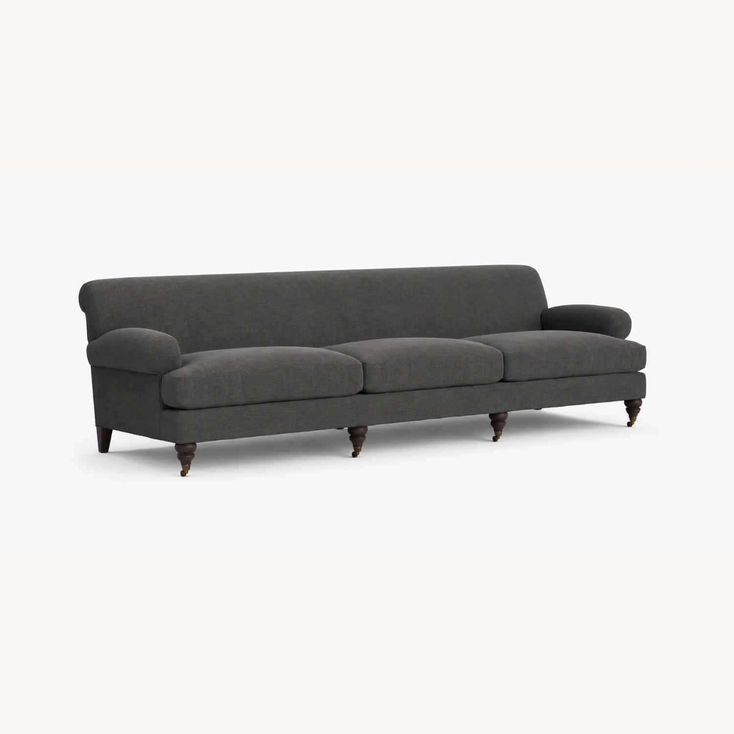Anthropologie Willoughby Dark Gray Fabric 3+ Seater Sofa - image-4