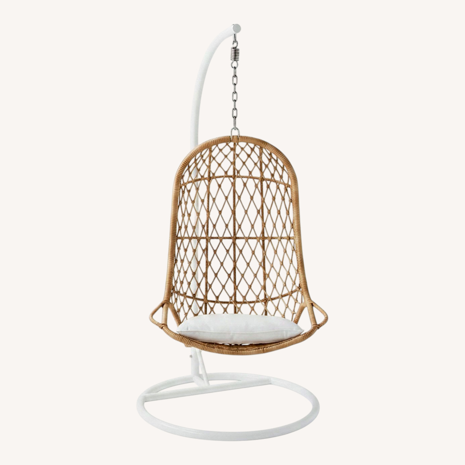 Serena & Lily Capitstrano Rattan Hanging Chair and Stand - image-0