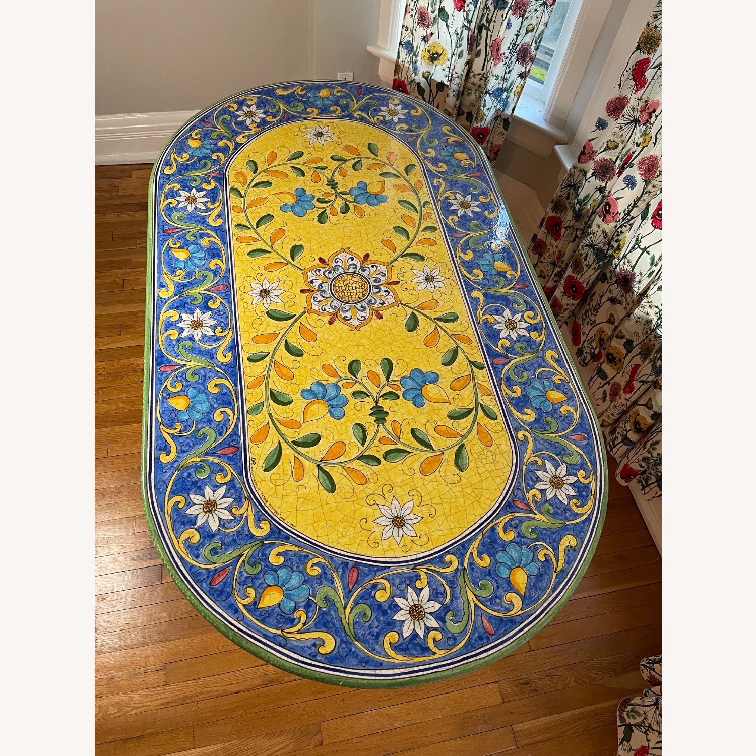 Casola Positano Yellow Ceramic Dining Table - image-1