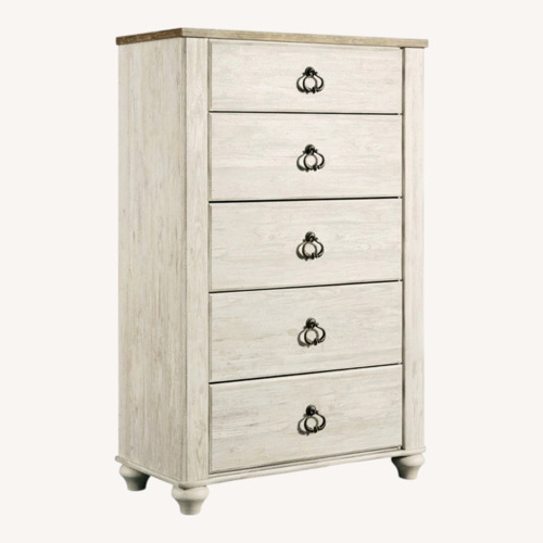 Used Ashley Furniture Willowton Natural Wood Dresser for sale on AptDeco