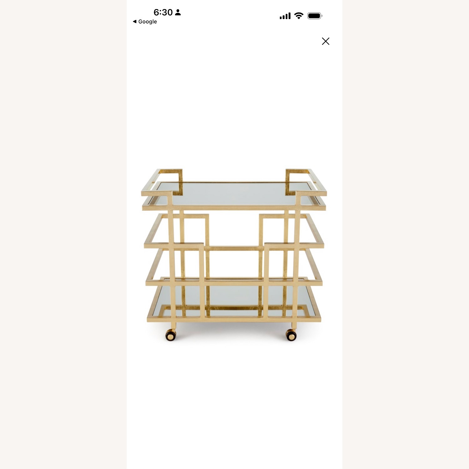 Luxury Designer Gold Metal Bar Cart - image-5