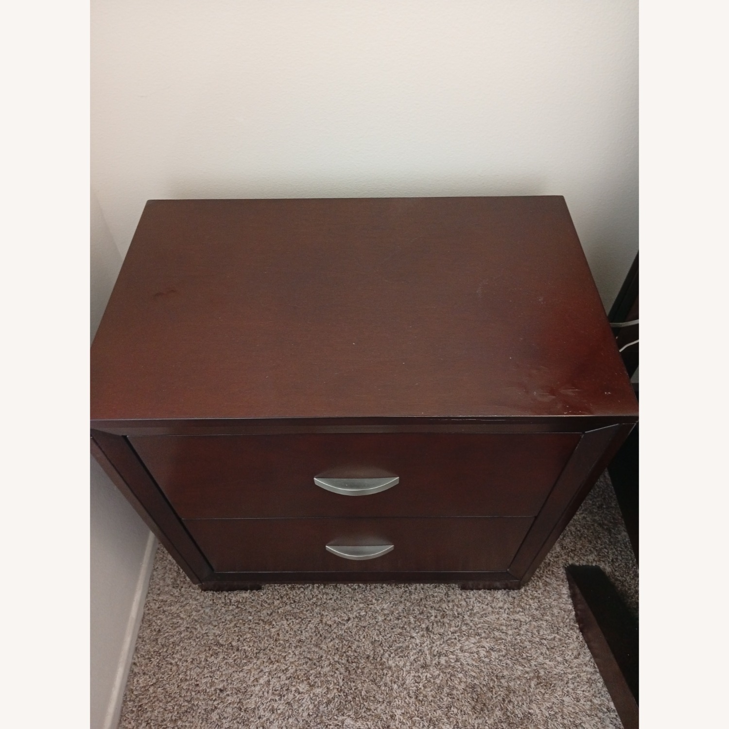 Dark Brown Wood Nightstands - image-2