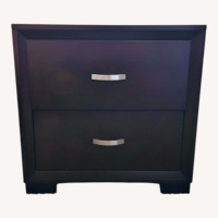 Dark Brown Wood Nightstands