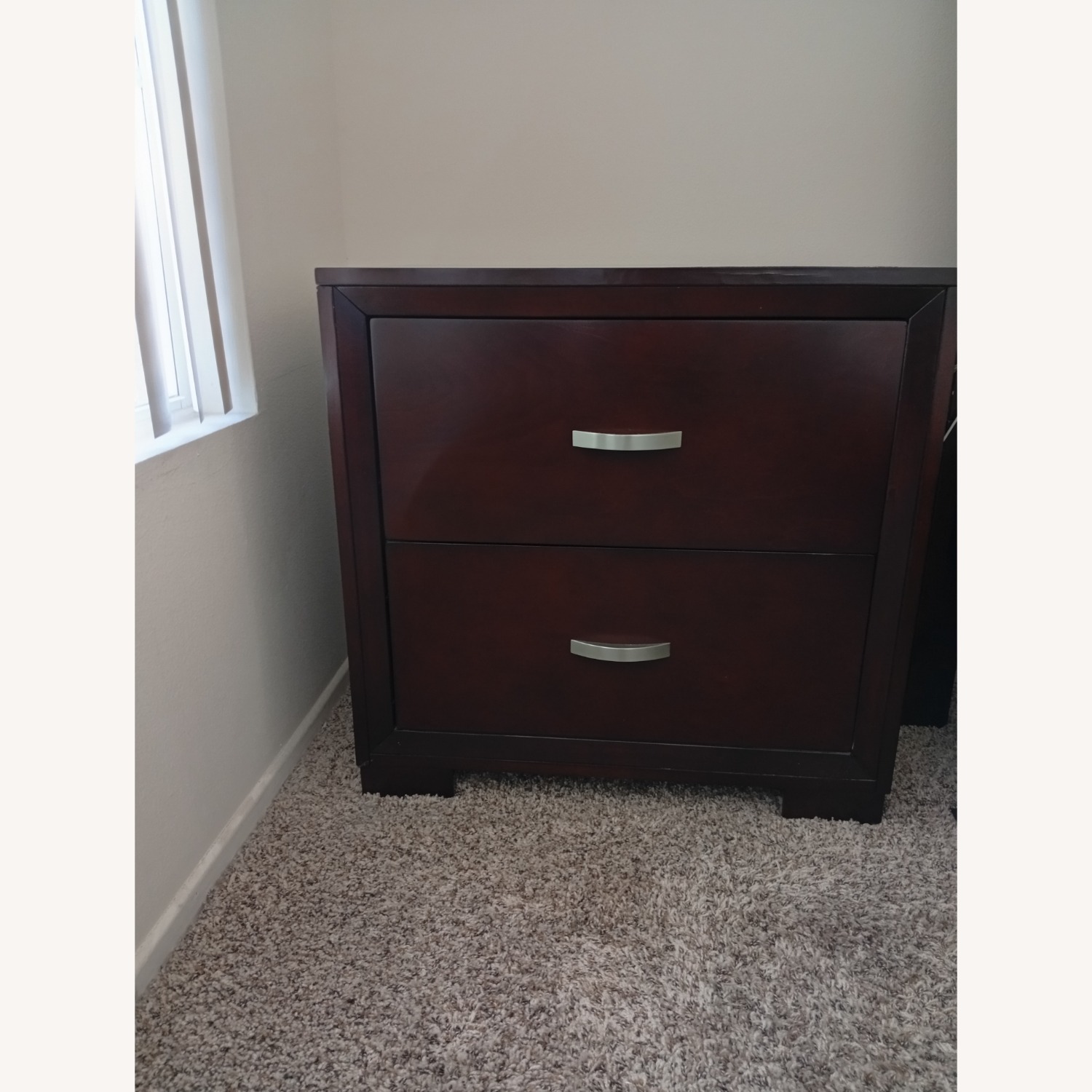 Dark Brown Wood Nightstands - image-3