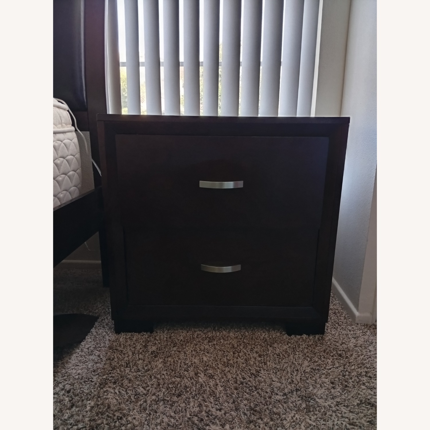 Dark Brown Wood Nightstands - image-1