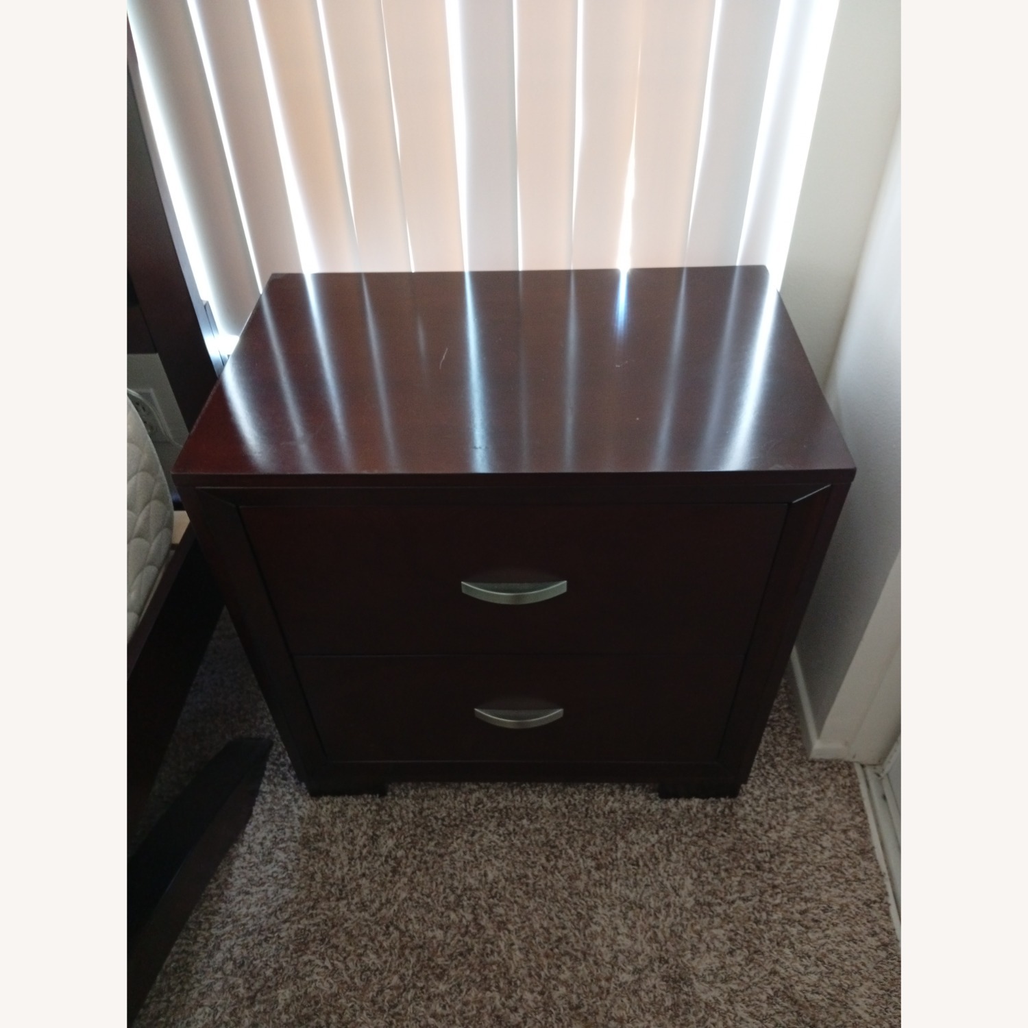 Dark Brown Wood Nightstands - image-4