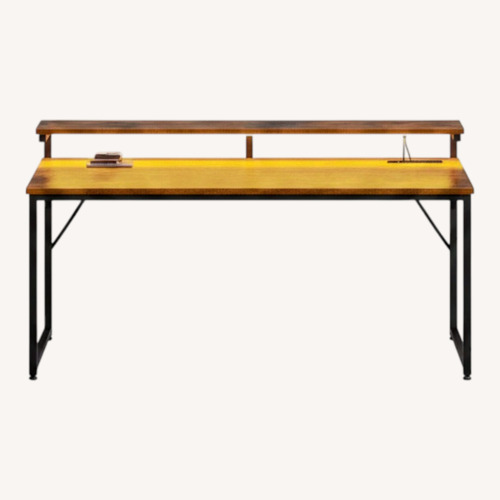 Used Desk with LED light strip for sale on AptDeco