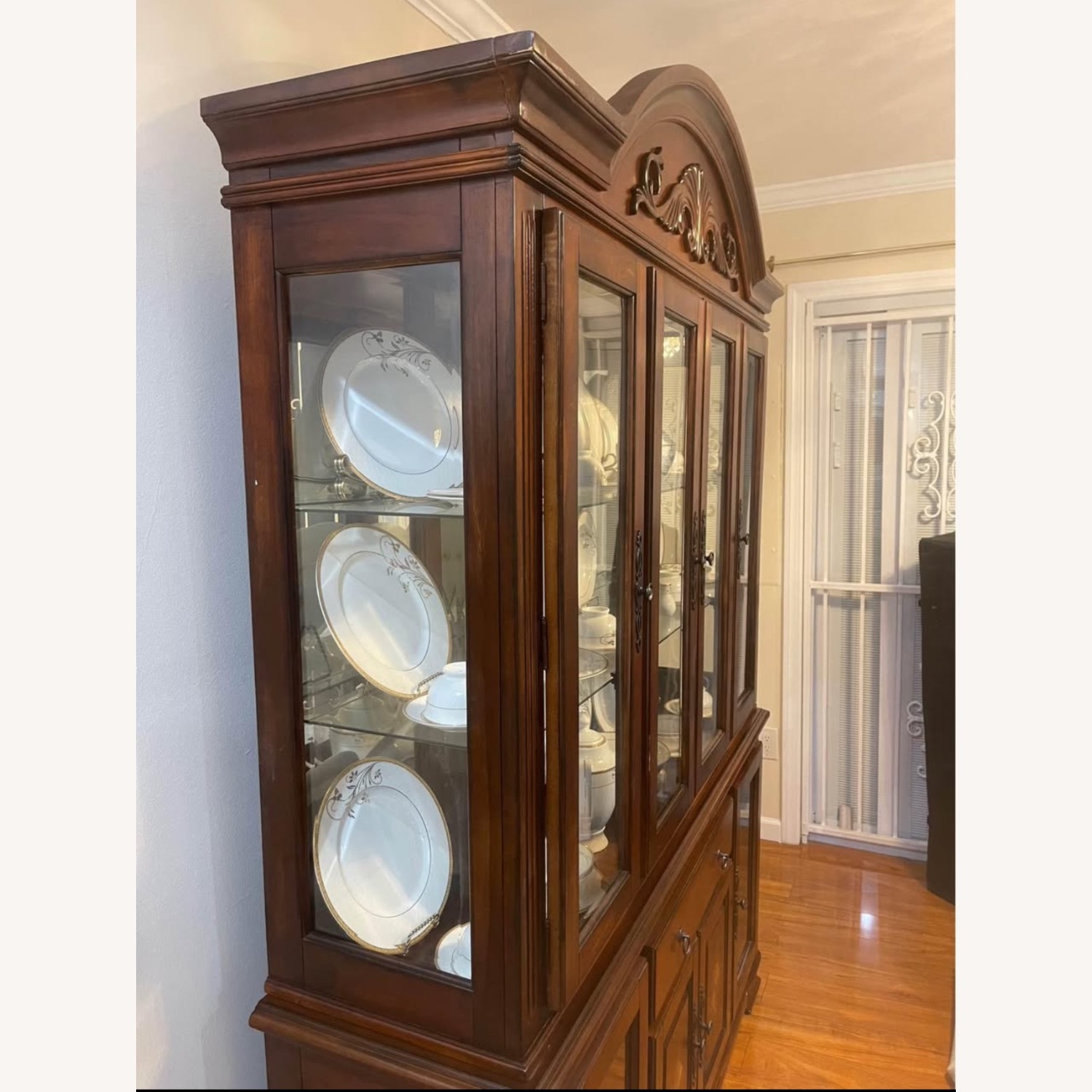 Mahogany Wood China Cabinet - image-4