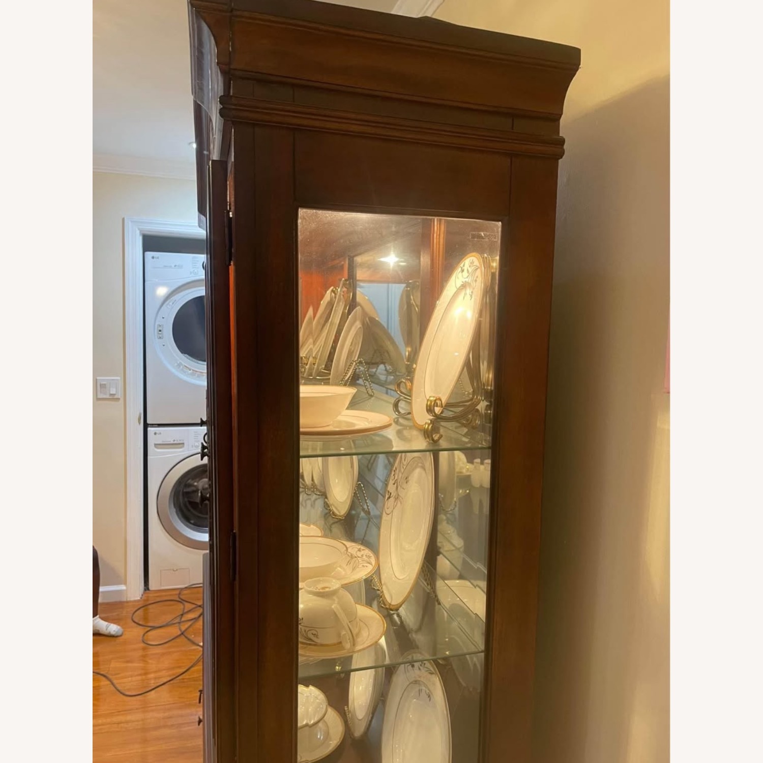 Mahogany Wood China Cabinet - image-5