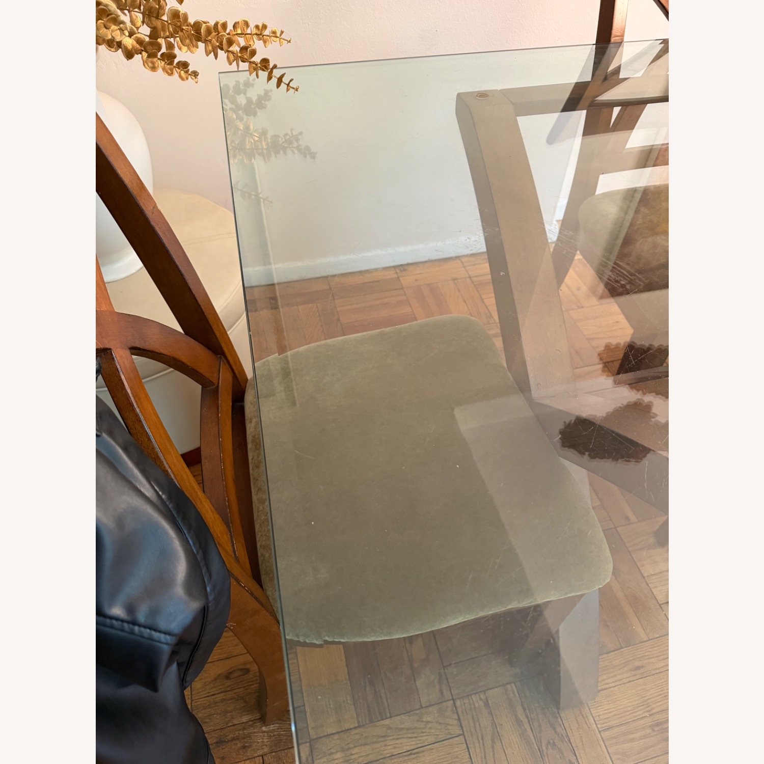 Green Glass Dining Set - image-3