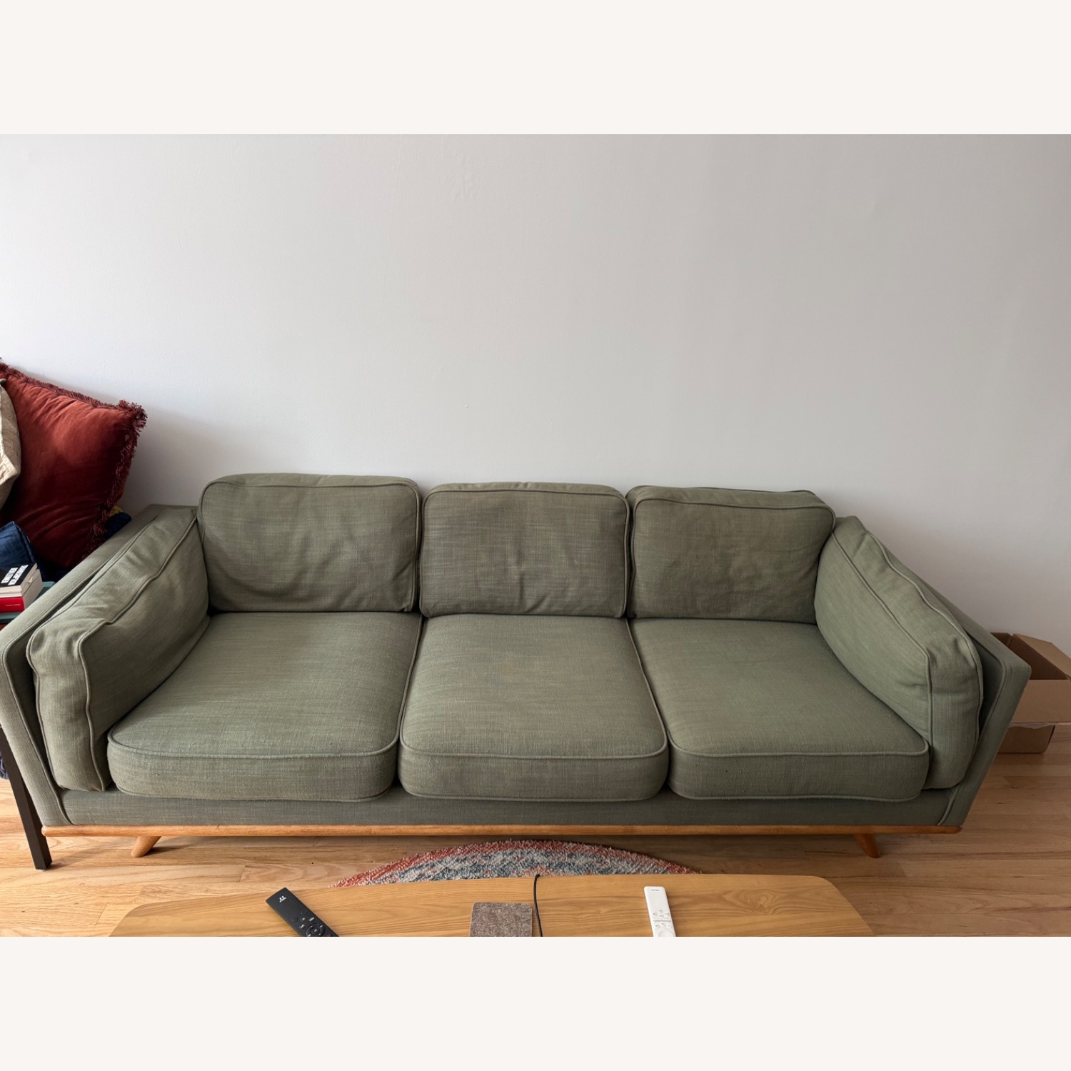 Article Timber 90” Olio Green 3 Seater Sofa - image-7