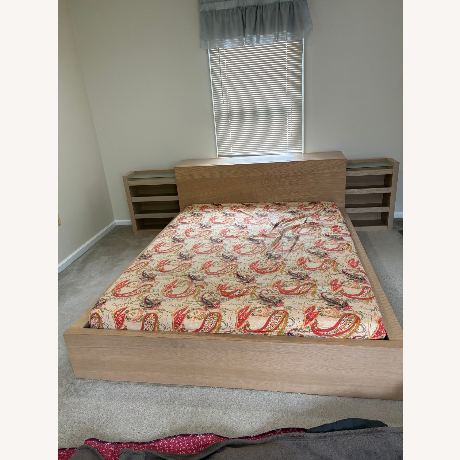 IKEA Bed with Sliding Storage and Headboard - image-2