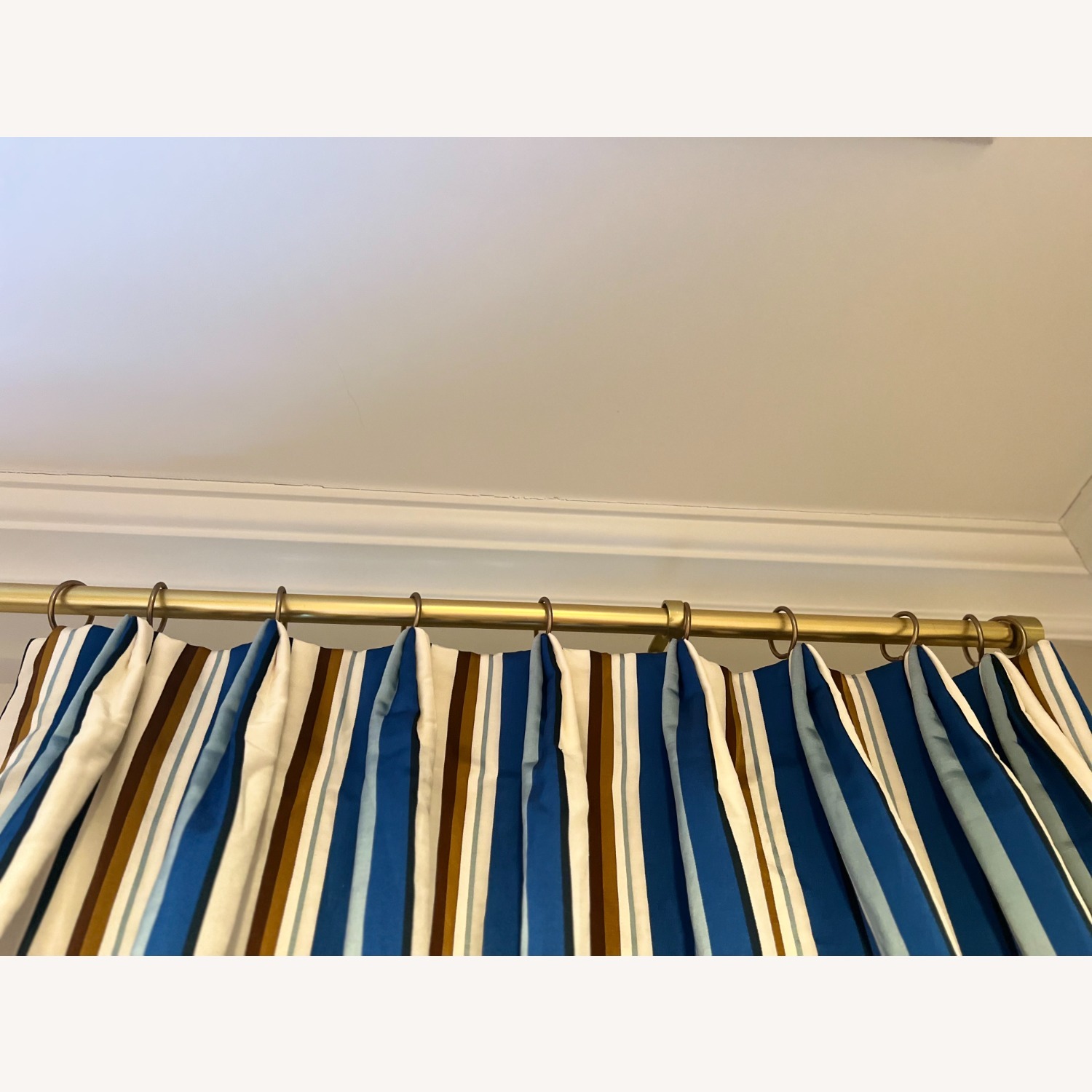 Four Custom Silk Drapery Panels - image-6