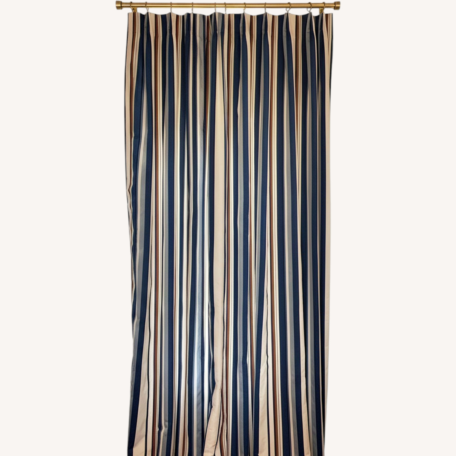 Four Custom Silk Drapery Panels - image-0