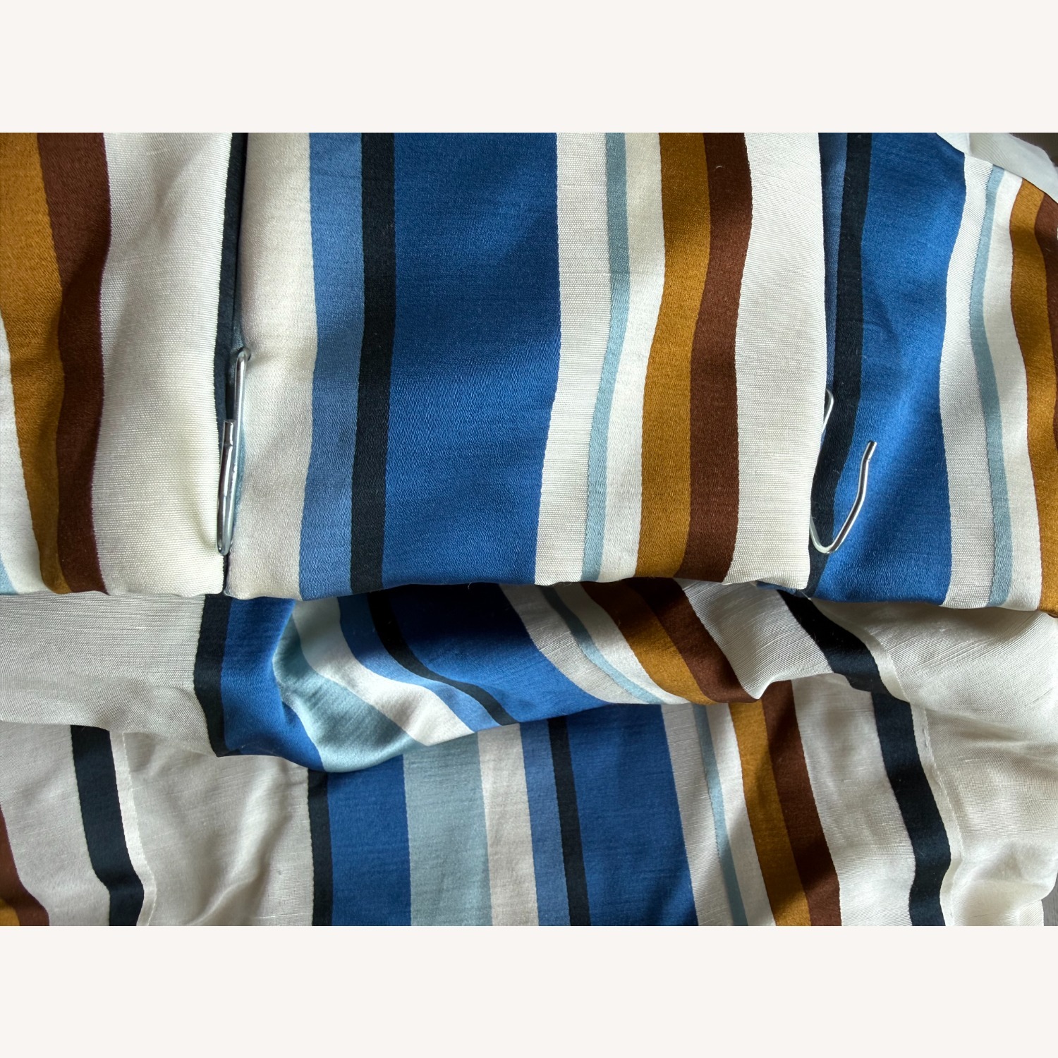 Four Custom Silk Drapery Panels - image-4