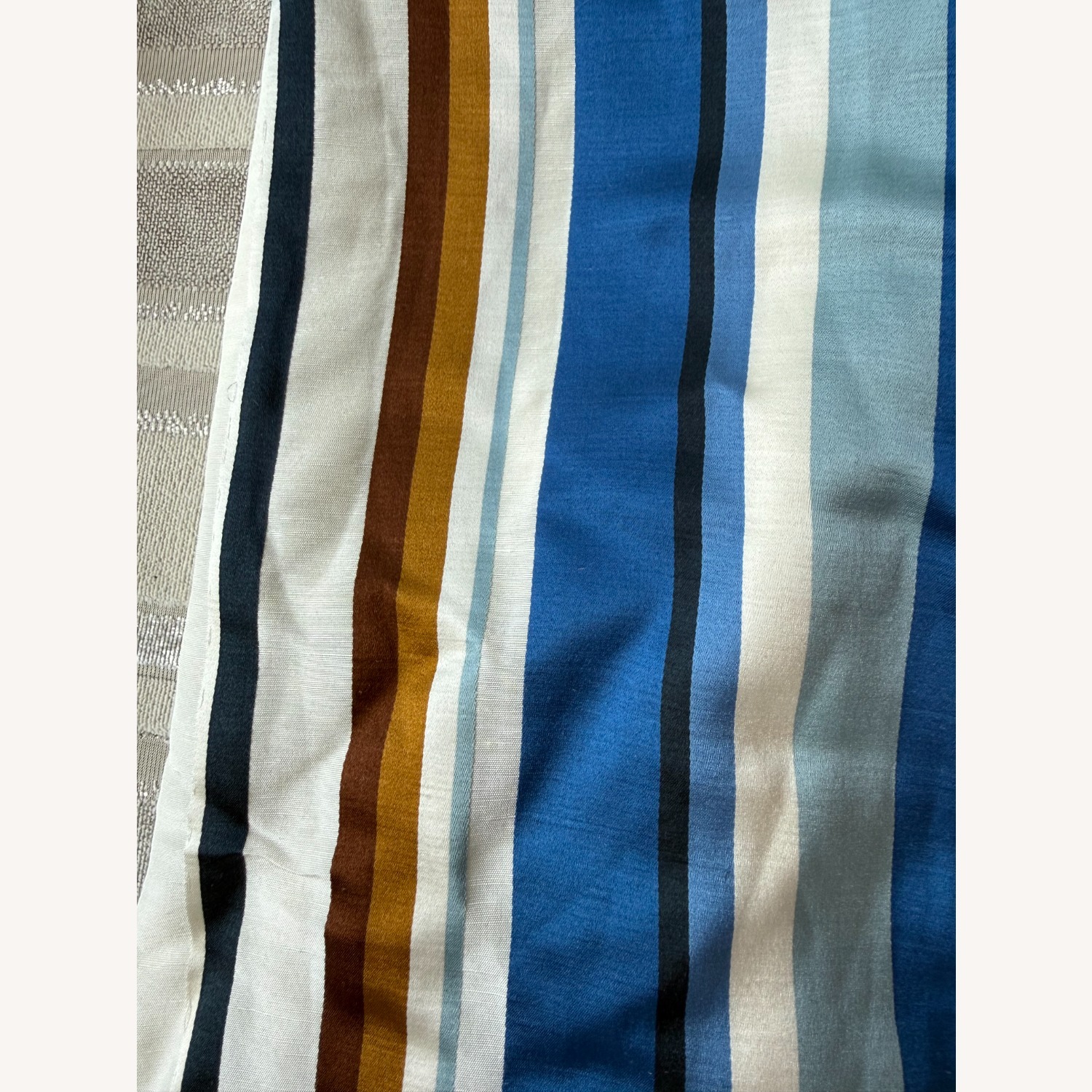 Four Custom Silk Drapery Panels - image-2