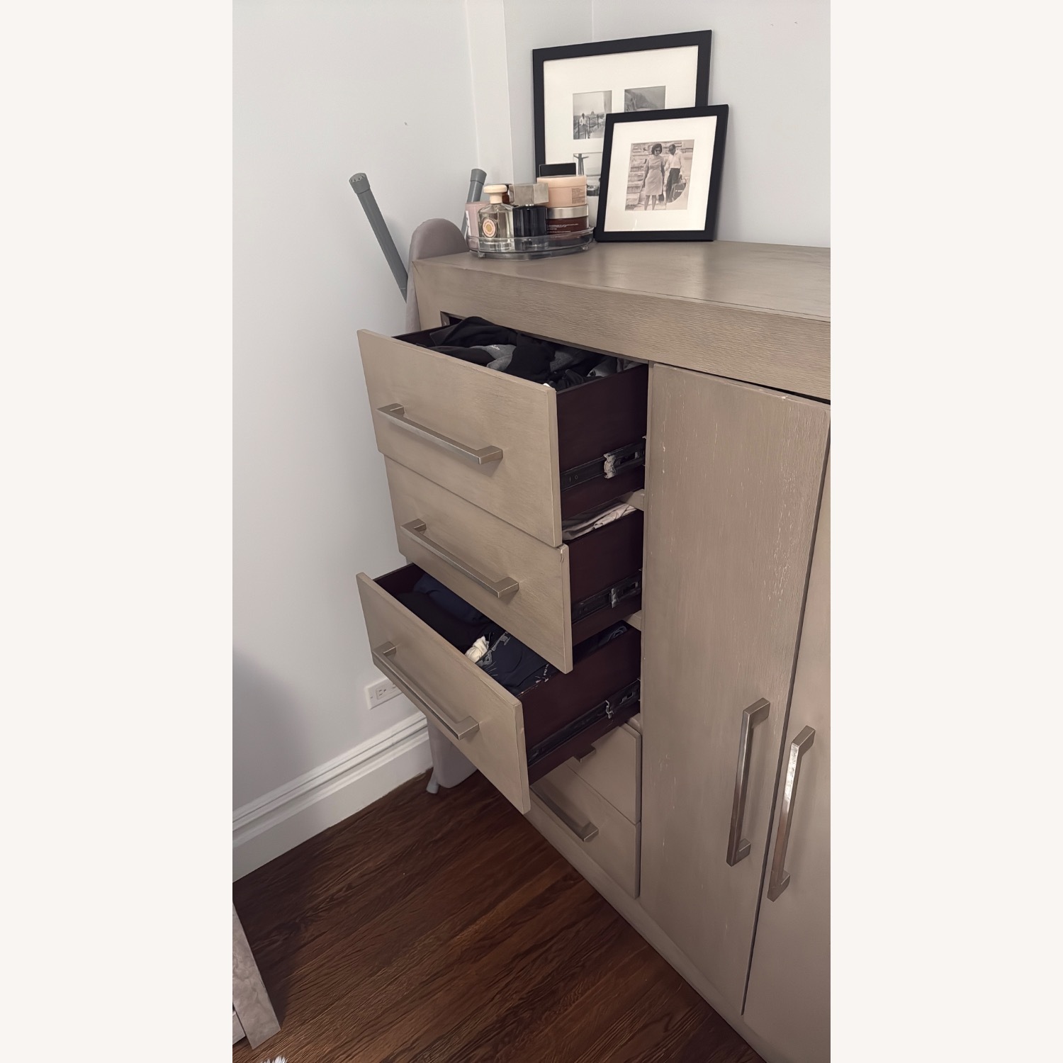 Bob's Discount Furniture Light Gray Armoire - image-4