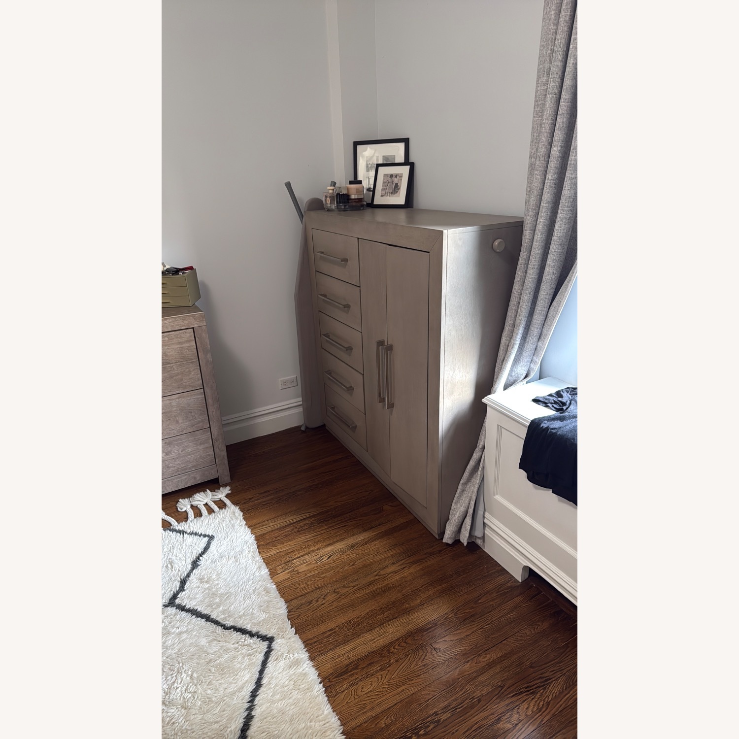 Bob's Discount Furniture Light Gray Armoire - image-2
