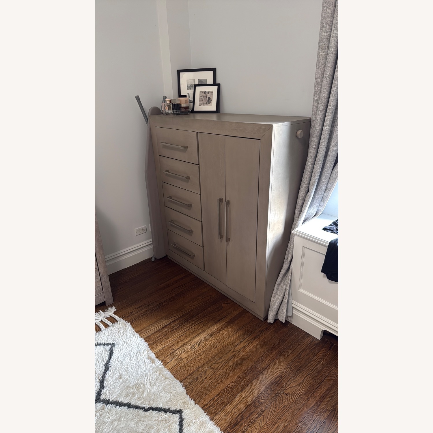 Bob's Discount Furniture Light Gray Armoire - image-8