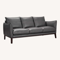 Macy's Dark Brown Kettner 88" Leather Sofa