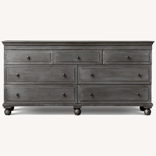 Used Restoration Hardware Dark Gray Annecy 7-drawer Metal Dresser for sale on AptDeco