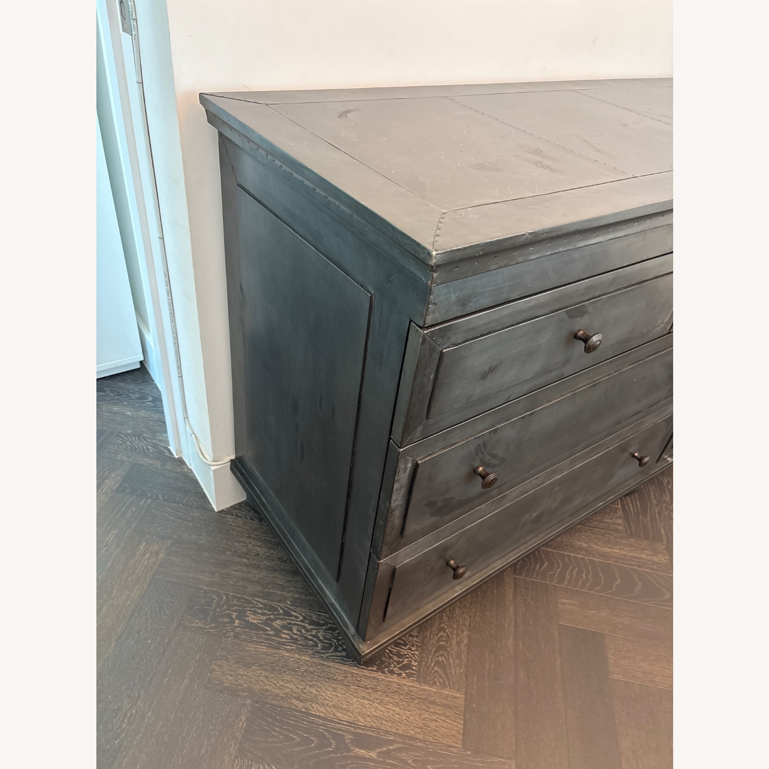 Restoration Hardware Dark Gray Annecy 7-drawer Metal Dresser - image-2