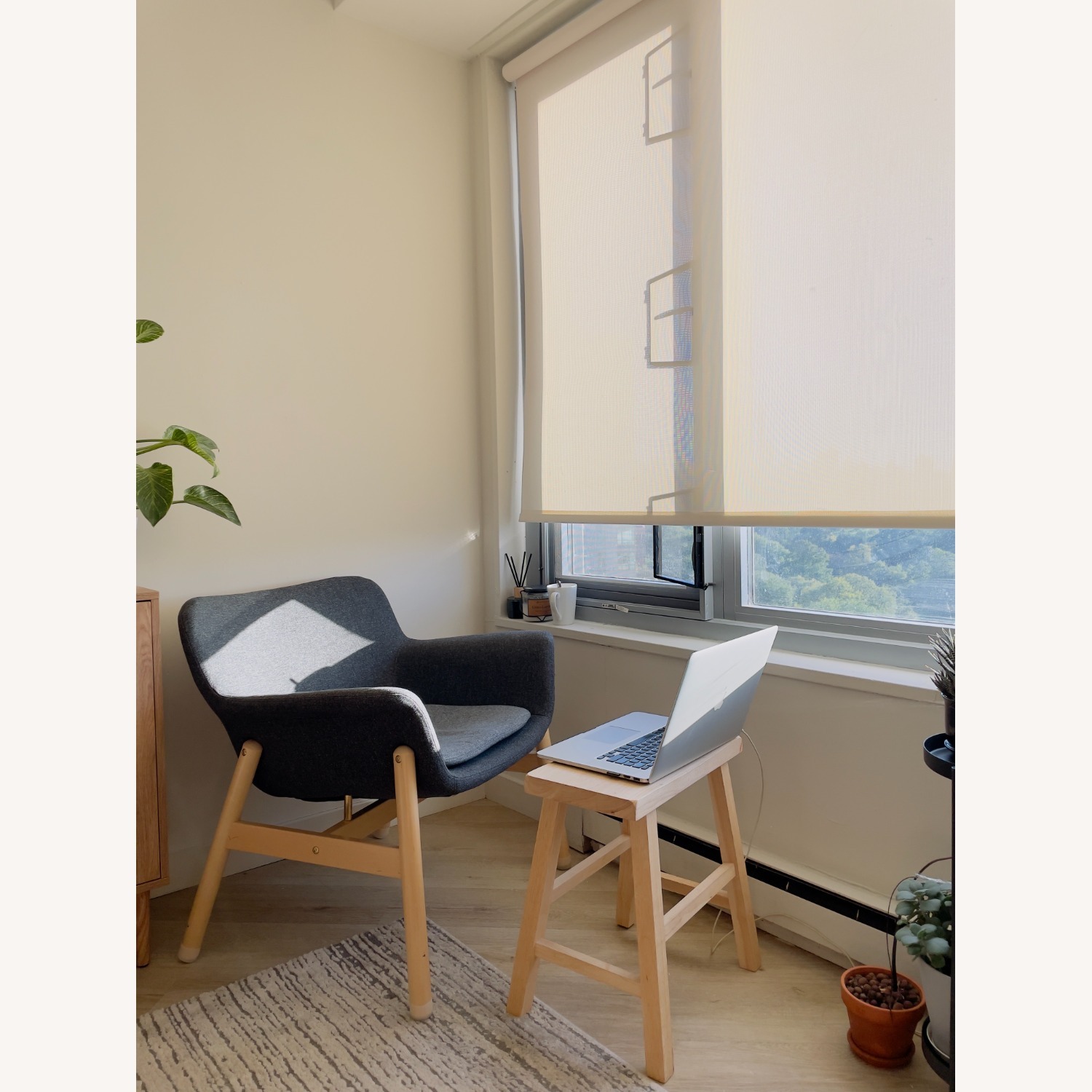 IKEA VEDBO Dark Gray Fabric Armchair - image-5