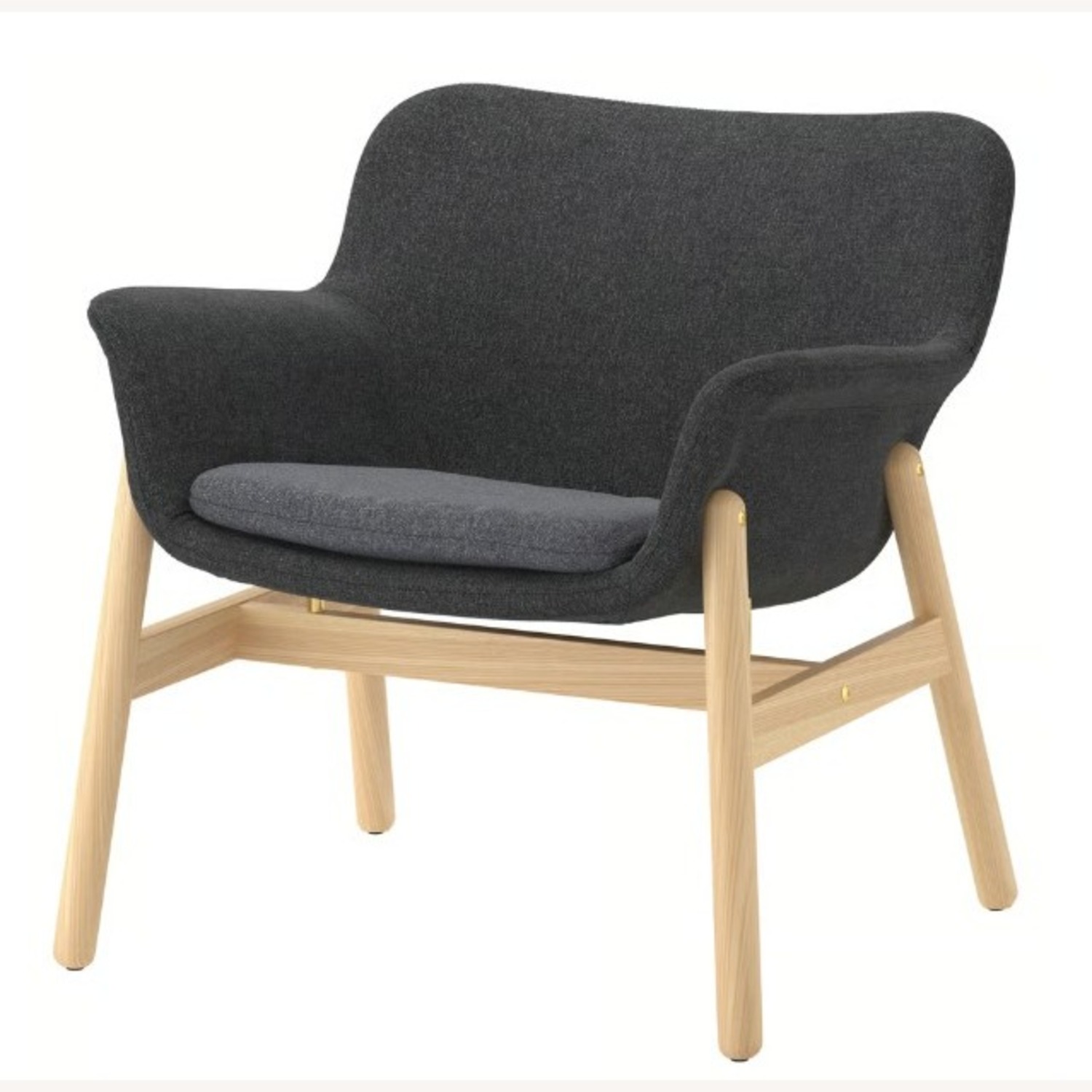 IKEA VEDBO Dark Gray Fabric Armchair - image-1