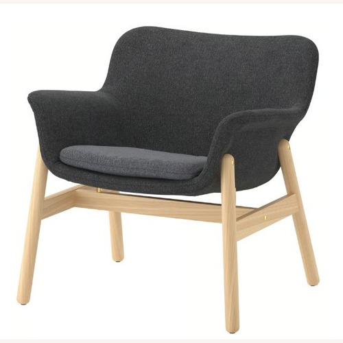 Used IKEA VEDBO Dark Gray Fabric Armchair for sale on AptDeco