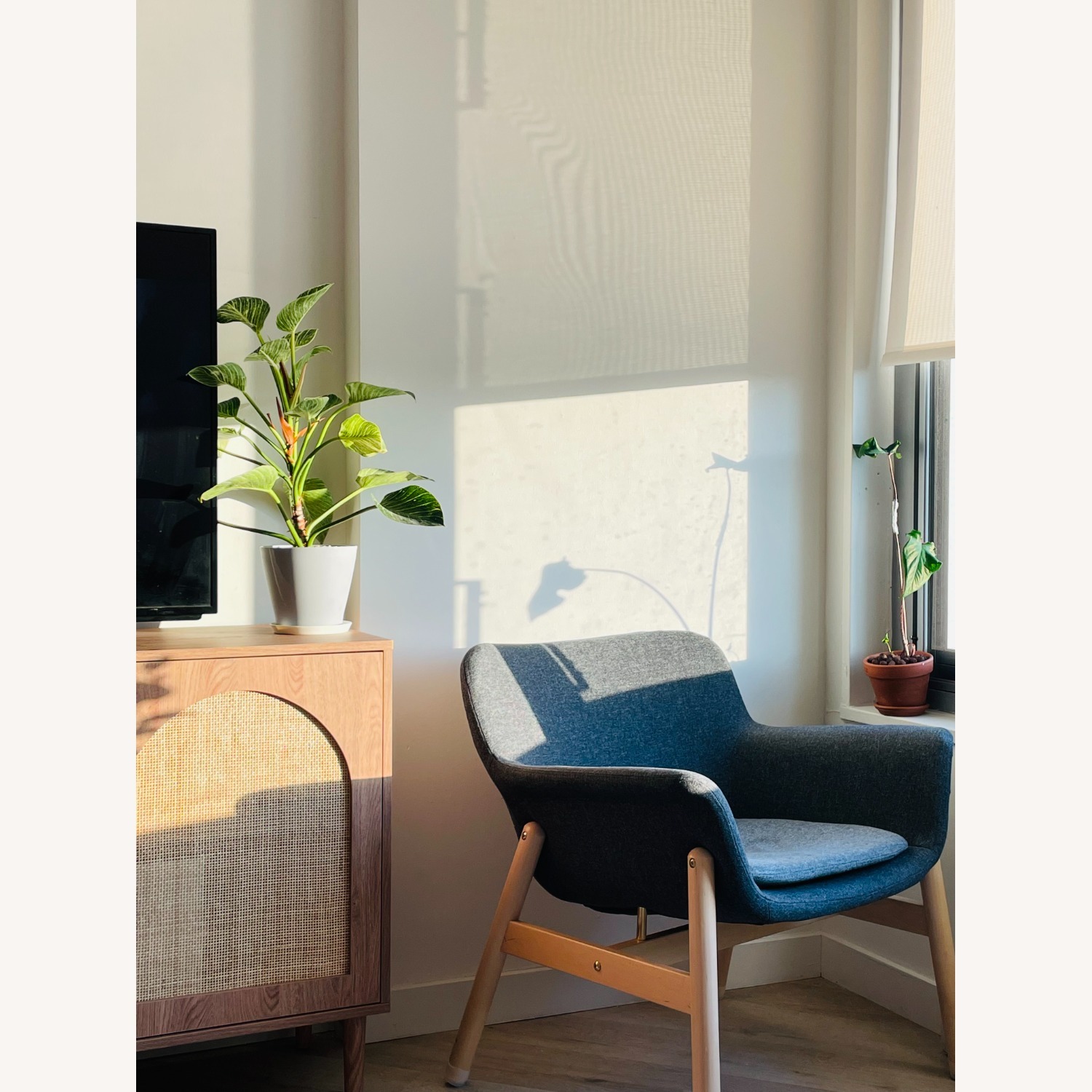 IKEA VEDBO Dark Gray Fabric Armchair - image-2