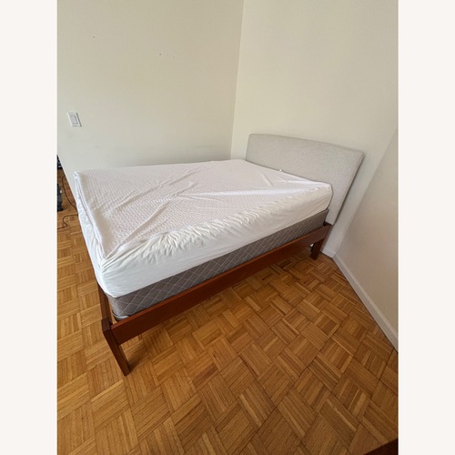 Used West Elm Dark Brown Wood Full Simple Bed in Tall for sale on AptDeco