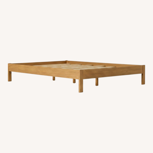 Used West Elm Dark Brown Wood Full Simple Bed in Tall for sale on AptDeco